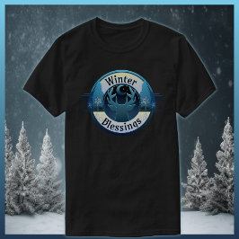 Wintersegmente Abzeichen Hirsch und Mond T-Shirt