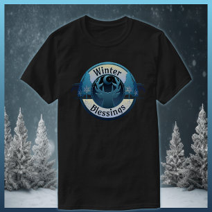 Wintersegmente Abzeichen Hirsch und Mond T-Shirt