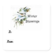 Wintersegmente - Aufkleber für Geschenke