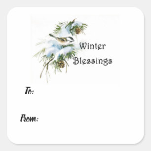 Wintersegmente - Aufkleber für Geschenke