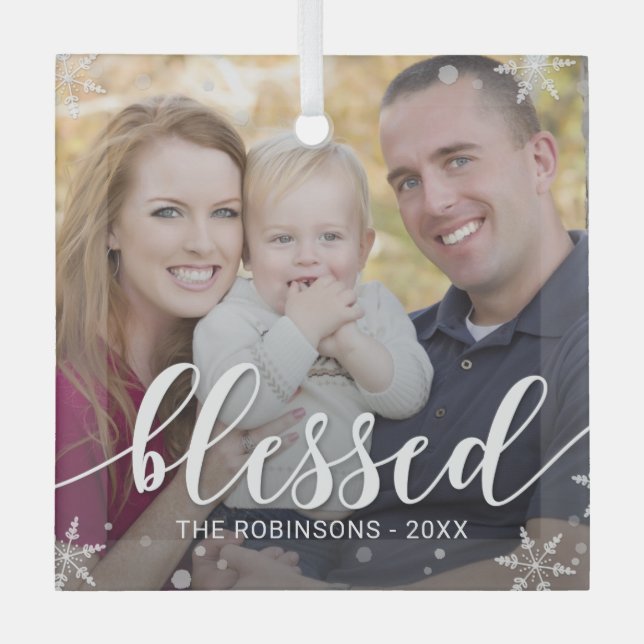 Wintersegmente Custom Foto Weihnachtsschmuck (Vorderseite)