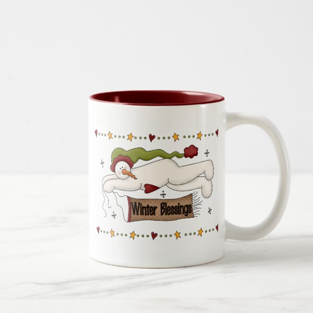 Wintersegmente - Hemden und Geschenke Zweifarbige Tasse (Rechts)