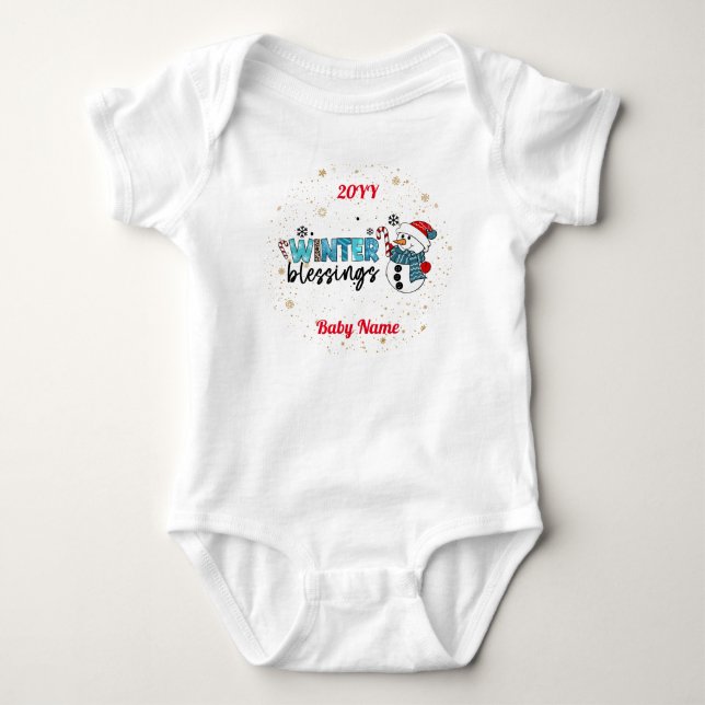 Wintersegmente individuell anpassen baby strampler (Vorderseite)