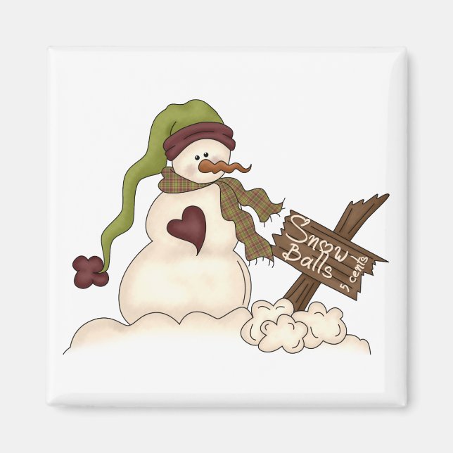 Wintersegmente ・ Schneeball 5 Cent Magnet (Vorne)