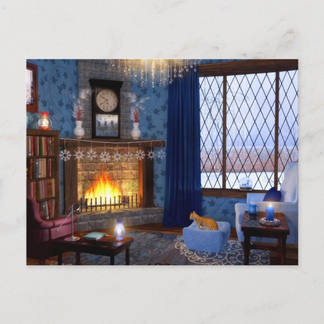 Wintersernähe Postkarte (Vorderseite)