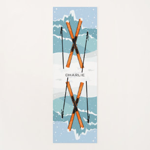 Winterski individuelle Name Yoga-Matte Yogamatte