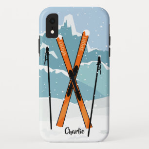 Winterskifahren individuelle Name Telefongehäuse Case-Mate iPhone Hülle