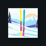 Winterskigebirge Leinwanddruck<br><div class="desc">Winter Ski Mountain Canvas Print!</div>