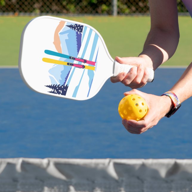 Winterskigebirge Pickleball Schläger (InSitu)