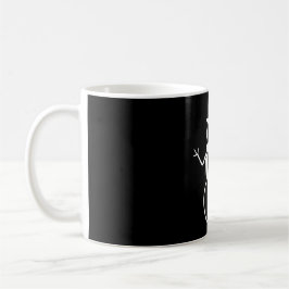 Wintersnowman-Schal-Hut-Besen-Schwarzweiss-Tasse Kaffeetasse