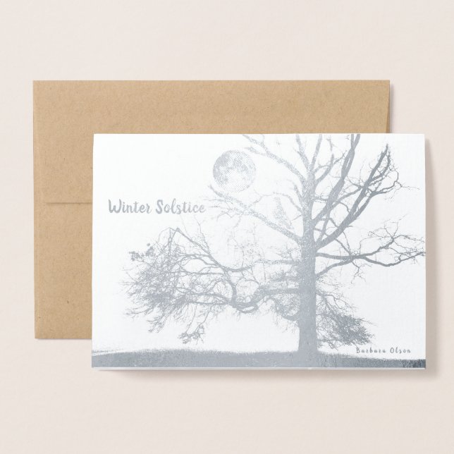 Wintersolstice: Aussicht Park-Holiday Folienkarte (Vorderseite mit Umschlag)