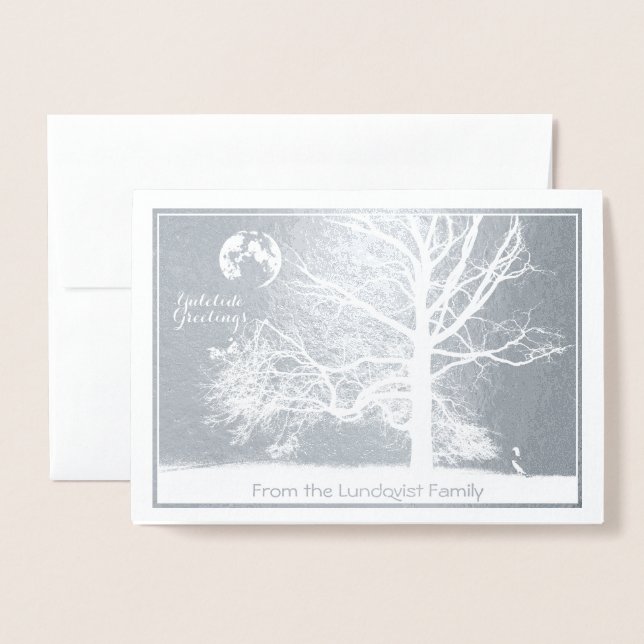 Wintersolstice: Aussicht Park-Holiday Folienkarte (Vorderseite mit Umschlag)
