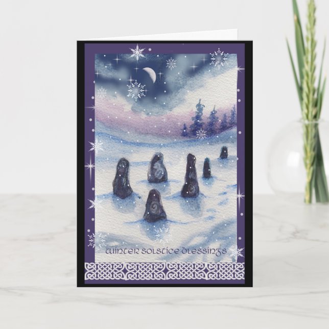 Wintersolstice-Segen-Karte Karte (Vorderseite)