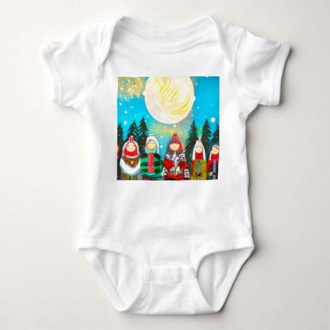 Wintersonne Baby Strampler (Vorderseite)