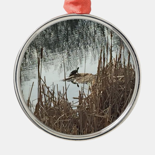 Wintersonne Ornament Aus Metall (Vorne)