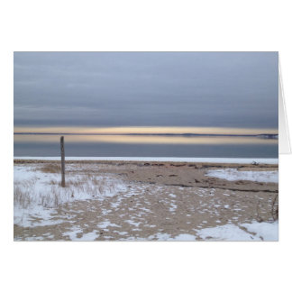 Wintersonnenaufgang über der Bucht