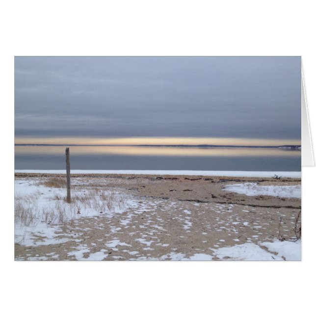 Wintersonnenaufgang über der Bucht (Vorderseite (Horizontal))