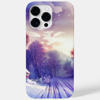 Wintersonnenaufgang über Schneeweg Case-Mate iPhone 14 Pro Max Hülle