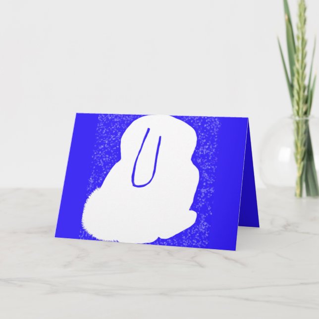 Wintersonnenkarte niedliches Kaninchen Dankeskarte (Vorderseite)