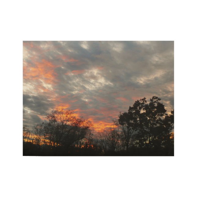 Wintersonnenlandschaft Fotografie Holzposter (Vorderseite)