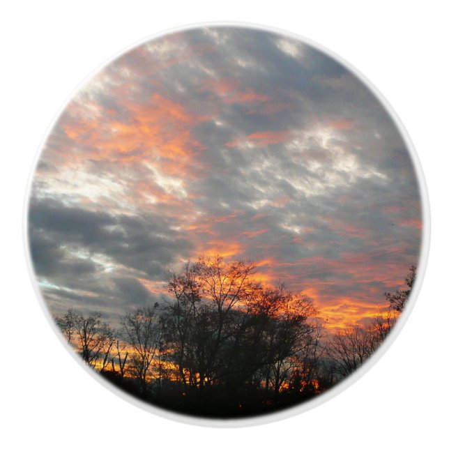 Wintersonnenlandschaft Fotografie Keramikknauf (Vorderseite)