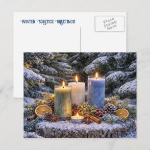 Wintersonnenwende Jul-Fest Feiertagspostkarte