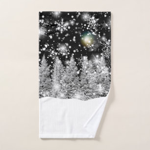 Wintersonnenwende Schneefall Handtuch