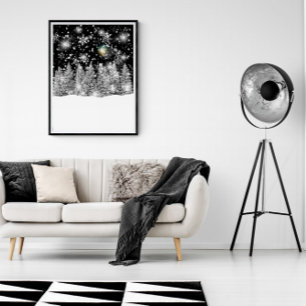 Wintersonnenwende-Schneefallposter Poster