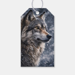 Wintersonnenwende Yule Schöner Wolf Geschenkanhänger