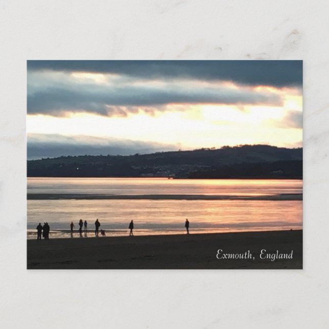 Wintersonntag bei Exmouth Postkarte (Vorderseite)