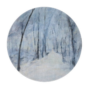 Wintersonntag der Schneebäume Schneidebrett