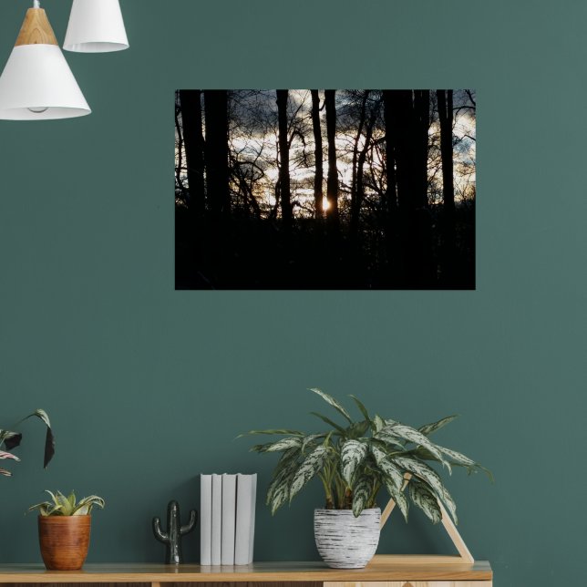 Wintersonntag im Wald Poster (Wohnzimmer 1)