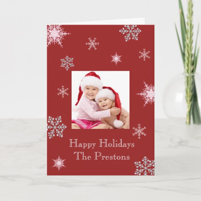 Winterspass-Fotokarte Feiertagskarte (Vorderseite)