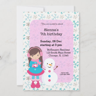 Winterspass zum Geburtstag Einladung