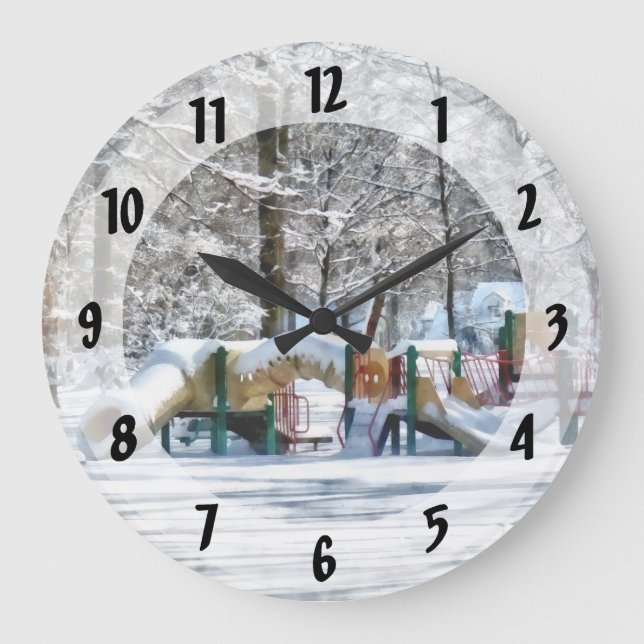 Winterspielplatz Große Wanduhr (Vorderseite)