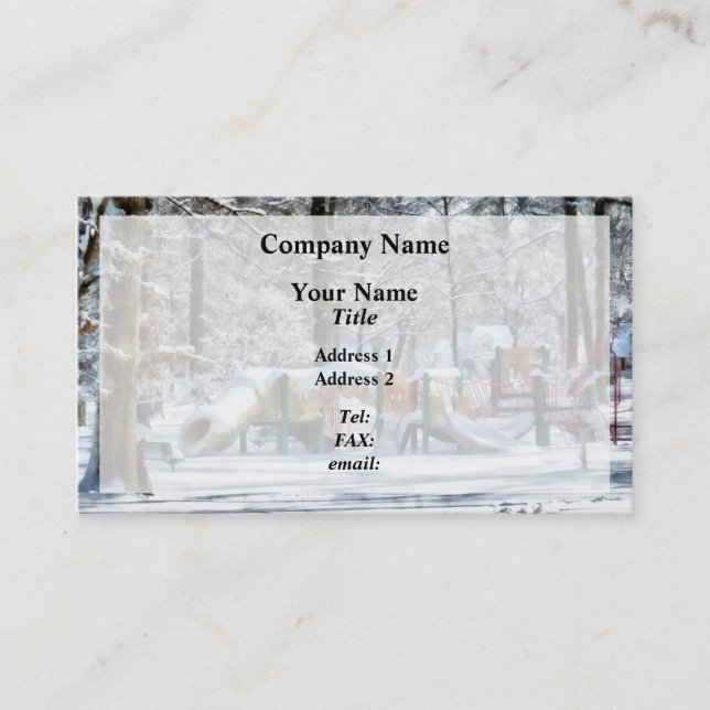 Winterspielplatz Visitenkarte (Vorderseite)