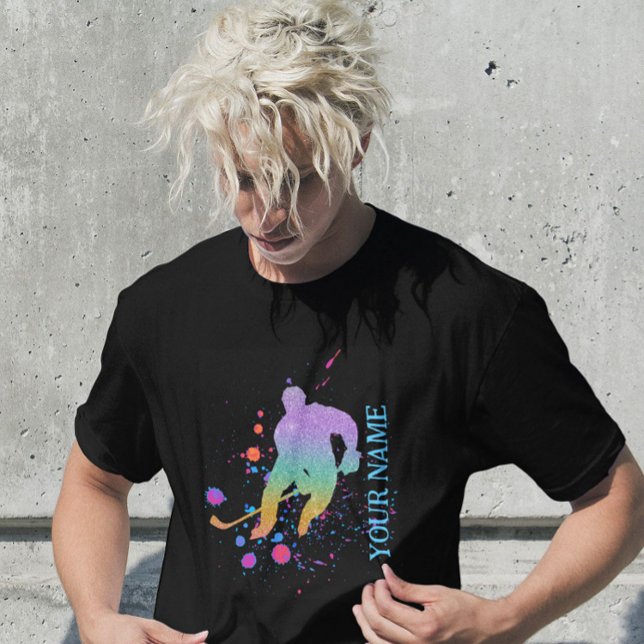 Wintersport-Eishockey-Spieler-Trainer Gradientenzu T-Shirt (Von Creator hochgeladen)