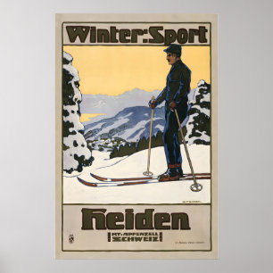 Wintersport Heiden Appenzell Ausserrhoden Poster