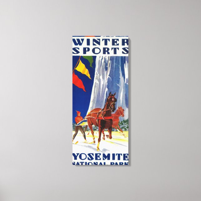 Wintersport in Yosemite PosterYosemite, CA Leinwanddruck (Vorderseite)