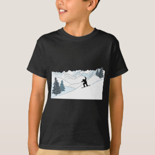 Wintersport mit Snowboardszene T-Shirt