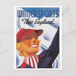 Wintersport Neuengland Postkarte