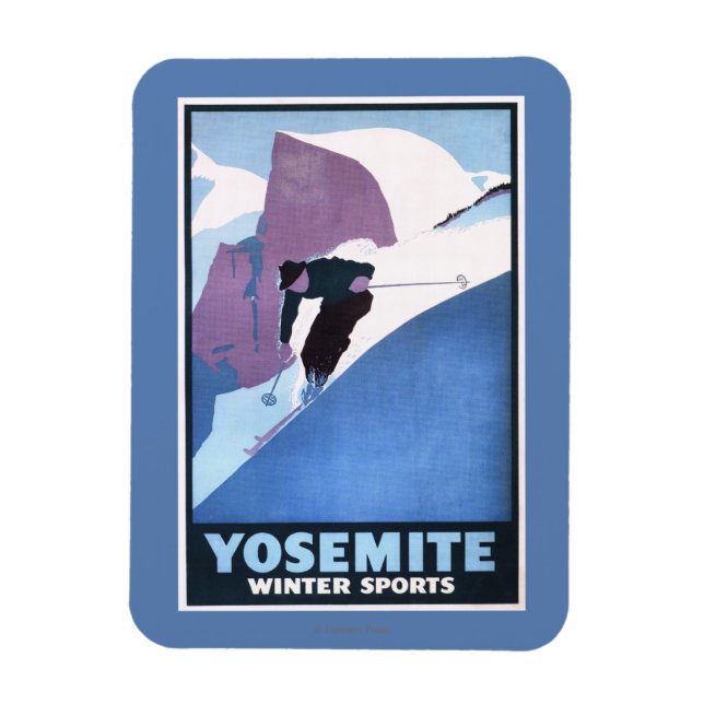 Wintersport-Promotionplakat Magnet (Vertikal)