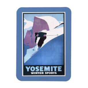 Wintersport-Ski-Werbeposter Magnet