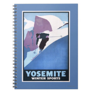 Wintersport-Ski-Werbeposter Notizblock