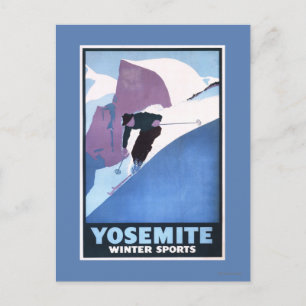 Wintersport-Ski-Werbeposter Postkarte