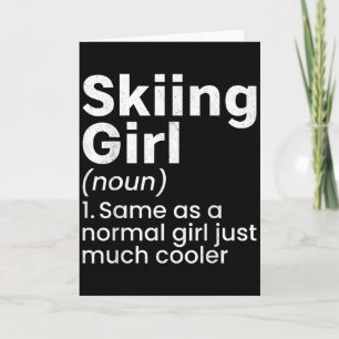 Wintersport Skifahren Mädchen Lustige Definition S Karte