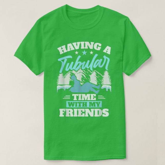Wintersport Snowtubing Schneeschuhwandern T-Shirt (Design vorne)