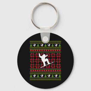 Wintersport Ugly Sweater Snowboarden Weihnachten Schlüsselanhänger