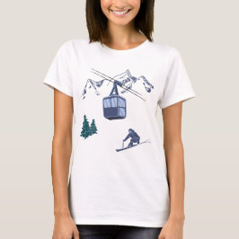 Wintersportarten in der Skizze T-Shirt