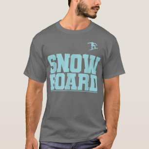 Wintersportarten Snowboarden mit Bergen voller T-Shirt